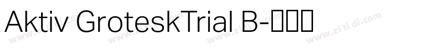 Aktiv GroteskTrial B字体转换